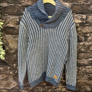Boys H&M Blue knit Collar Sweater